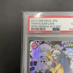 One Piece Trafalgar Law SR Super Parallel ComiPara PSA10 Trading Card - Image 3