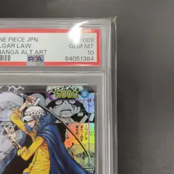 One Piece Trafalgar Law SR Super Parallel ComiPara PSA10 Trading Card - Image 4