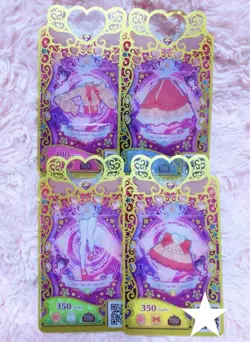 Prism Garde Floral Pattern Pink Full Set Used Condition Trading Card Outfit - Image 1