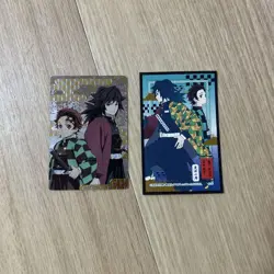 Demon Slayer Trading Card Tanjiro & Giyu Holo Series 1st Edition - Image 1