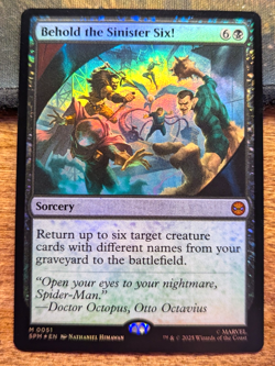 BEHOLD THE SINISTER SIX! Foil - Spider-Man MTG Magic: the Gathering - Image 1