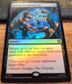 BEHOLD THE SINISTER SIX! Foil - Spider-Man MTG Magic: the Gathering - Image 2