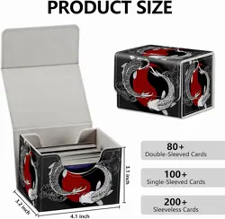 Strong Magnet Case Mtg Deck Box Tcg up to 200 Cards Creative Pattern Trading Car - Image 2