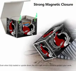 Strong Magnet Case Mtg Deck Box Tcg up to 200 Cards Creative Pattern Trading Car - Image 4