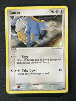 Tauros 5/17 Holo Rare Promo Pop Series 2 Promotional Set Pokemon Card 2005 - Image 1