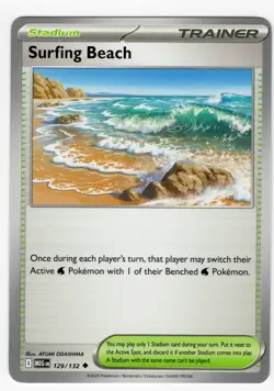 Pokemon - Surfing Beach 129/132 - Mega Evolution - NM/M regular common - Image 1