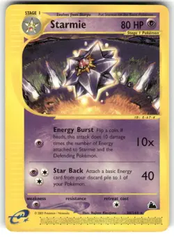 Starmie Non-Holo Rare 30/144 - 2003 Skyridge E-Series Rare Pokemon Card NM - Image 1