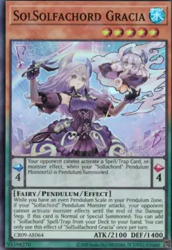 Yugioh Asian-English SolSolfachord Gracia CR09-AE064 Super Rare - Image 1