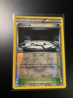 Silent Lab Trainer Stadium Pokemon Card 140/160 Holofoil XY Phantom Forces - Image 1