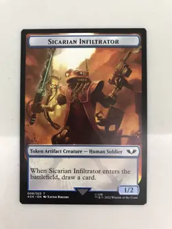 Soldier / Sicarian Infiltrator Token MTG Magic Card NM Near Mint Warhammer 40K - Image 2