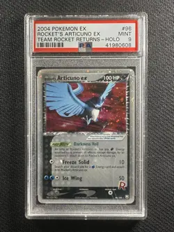 Pokemon Card PSA 9 Mint Rockets Articuno Ex Team Rocket Returns 2004 Holo 96/109 - Image 1
