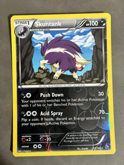 Skuntank 55/106 XY Flashfire Reverse Holo Rare Pokemon TCG Card - Image 1