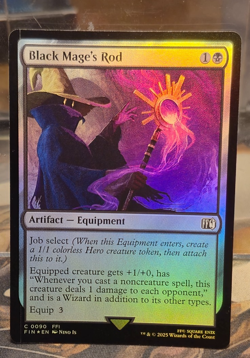 FOIL Black Mage's Rod MTG Final Fantasy NM Common C 0090 FFI Card Artifact FIN - Image 1