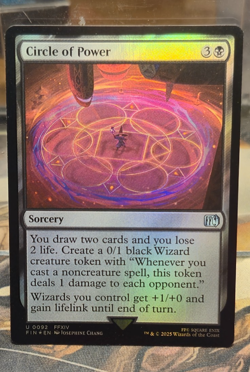 FOIL Circle of Power MTG Final Fantasy NM Uncommon U 0092 FFXIV Card Sorcery - Image 1