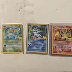 Pokemon TCG Celebrations Trio Card Charizard, Blastoise, Venusaur Mint Condition - Image 1