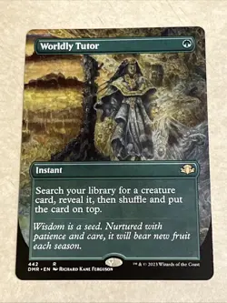 Worldly Tutor (Borderless) Dominaria Remastered Regular - Image 1