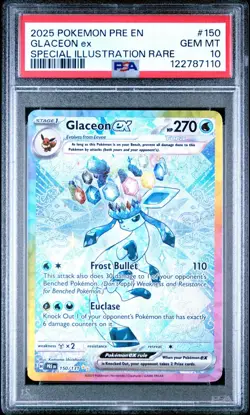Pokemon Glaceon ex Prismatic Evolutions Special Illustration Rare #150 PSA 10 - Image 1