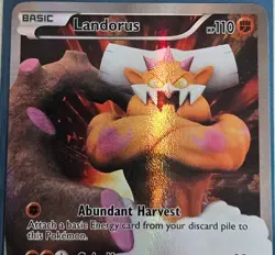 Pokemon TCG - Landorus BW43 NM Full Art Holo Black & White Promo - Image 3