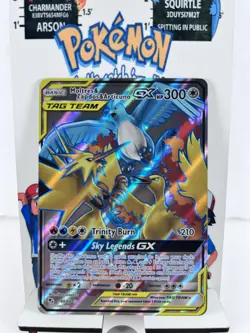 HIDDEN FATES MOLTRES & ZAPDOS & ARTICUNO GX 66/68 POKEMON FULL ART ULTRA RARE NM - Image 2