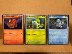 Bulbasaur Charmander Squirtle Pokemon 151 Cosmos Promo Set 046 047 048 Near Mint - Image 1