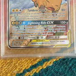 2019 Pokemon S&M Unified Minds Raichu/Alolan Raichu Gx 221/236 Full Art PSA 9 B - Image 2