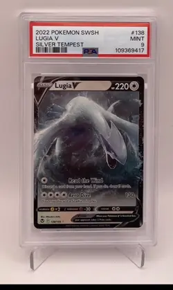 2022 Pokemon Lugia V 138/195 SWSH Silver Tempest 2022 Card PSA 9 GEM MINT RARE - Image 1