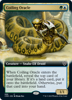 Coiling Oracle (Extended Art) FOIL Commander Legends NM CARD ABUGames - Image 1