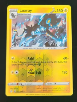 Pokemon Card Shining Fates 033/072 33/72 Luxray Reverse Holo Rare - Image 1