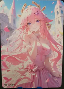 Yae Miko Genshin HJ Card Waifu A5 Card Flowers in Bloom Art Board Goddess Story - Image 1