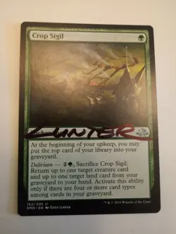 Crop Sigil Signed by Titus Lunter Magic the Gathering - Image 1