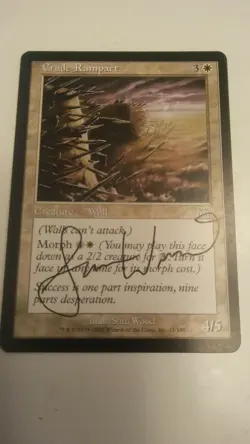 Crude Rampart SIGNED by Sam Woood Magic the Gathering - Image 1