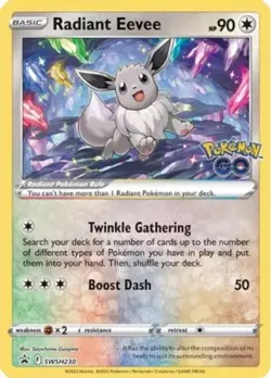 1x Radiant Eevee - SWSH230 - SWSH Black Star Promos Lightly Played Pokemon SWSH - Image 1