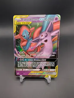 Espeon & Deoxys Tag Team GX Unified Minds 72/236 Pokemon 2016 NM - Image 1