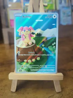 Pokemon TCG S&V: Black Bolt - Audino Holo Illustration Rare 151/086 Mint/NM - Image 1