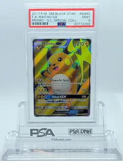 POKEMON BLACK STAR PROMO RAICHU GX #SM90 FULL ART HOLO FOIL PSA 9 MINT #40772066 - Image 2
