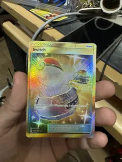 Pokemon TCG Switch 160/149 Gold Secret Rare Sun & Moon Base Set lp - Image 1