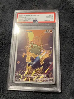Pokemon Surging Sparks - PHANPY - ILLUSTRATION RARE - 205/191 - PSA 10 - Image 1