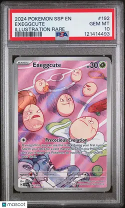 2024 Pokemon SSP EN-Surging Sparks Exeggcute Illustration Rare PSA 10 192/191 - Image 1