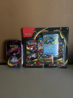 Pokemon TCG Mega Evolution 3-Pack Blister + Gardevoir Tin - Image 1