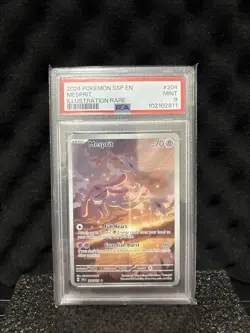 PSA 9 Mesprit 204/191 Pokemon Surging Sparks Illustration Rare 2024 MINT - Image 1