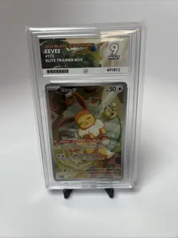 Pokemon TCG Eevee SVP 173 Prismatic Evolutions Black Star Promo Graded ACE 9 - Image 1
