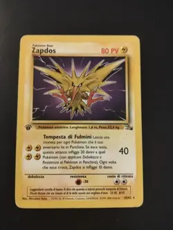 Zapdos 30/62 1a Edizione Fossil ITA Carta Pokemon Wotc RARA Wizard Of The Coast - Image 1
