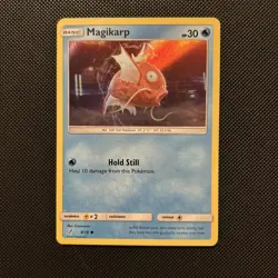 Pokemon TCG - Magikarp 8/18 Detective Pikachu Movie Holo Rare Card - NM - Image 1