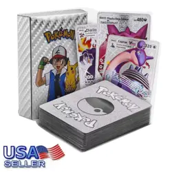 New Foil SILVER PACK 55 CARDS TCG GX Vmax GX Card Charizard Rare Pokemon - Image 1