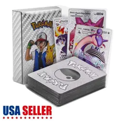 New Foil SILVER PACK 55 CARDS TCG GX Vmax GX Card Charizard Rare Pokemon - Image 1
