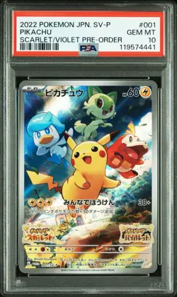 PSA 10 Pikachu 001/SV-P Scarlet & Violet Promo Pokemon Card Japanese Sequential - Image 4