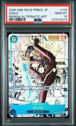 One Piece Card Sanji ComiPara PSA10 Graded Trading Card Authentic Collectible - Image 1