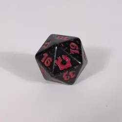 Magic: The Gathering MTG Spindown Die D20 - Black Red - Return to Ravnica RTR - Image 1