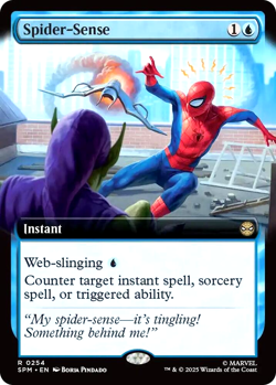 MTG Spider-Sense 254 Rare Foil Extended Art Marvel Spider-Man - Image 1