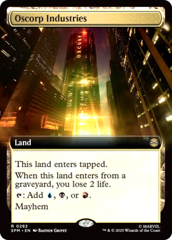 MTG Oscorp Industries 282 Rare Foil Extended Art Marvel Spider-Man - Image 1